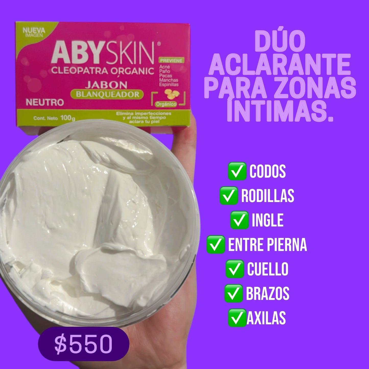 DÚO para zonas íntimas